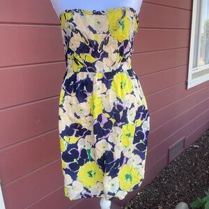 "Daisy Parade" Pearl and Plymouth‎ 100% Silk Dress